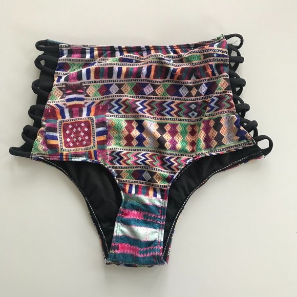 Roxy high waist strappy bikini bottom small - Picture 2 of 3